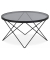 Beistelltisch, 45cm (H), 45x80x80cm (BxT), rund, schwarz / schwarz