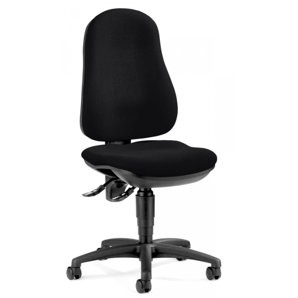 Deskin Bürostuhl BASE ART 70 PRO, schwarz / schwarz, bis 110kg, ohne Kopfstütze  Deskin