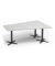 Konferenztisch 330278, 73,5cm (H), 200x80/141cm (BxT), 6 Personen, Trapezform, lichtgrau / anthrazit