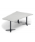 Konferenztisch 330278, 73,5cm (H), 200x80/141cm (BxT), 6 Personen, Trapezform, lichtgrau / anthrazit
