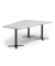 Konferenztisch 330278, 73,5cm (H), 200x80/141cm (BxT), 6 Personen, Trapezform, lichtgrau / anthrazit