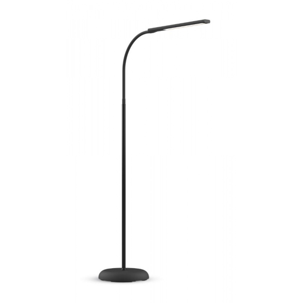 Deskin LED-Stehlampe Pirro, schwarz, mit Standfuß, dimmbar  Deskin