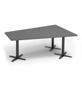 Konferenztisch 330279, 73,5cm (H), 200x80/141cm (BxT), 6 Personen, Trapezform, anthrazit / anthrazit