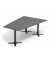 Konferenztisch 330279, 73,5cm (H), 200x80/141cm (BxT), 6 Personen, Trapezform, anthrazit / anthrazit