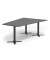 Konferenztisch 330279, 73,5cm (H), 200x80/141cm (BxT), 6 Personen, Trapezform, anthrazit / anthrazit