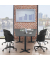 Konferenztisch 330279, 73,5cm (H), 200x80/141cm (BxT), 6 Personen, Trapezform, anthrazit / anthrazit
