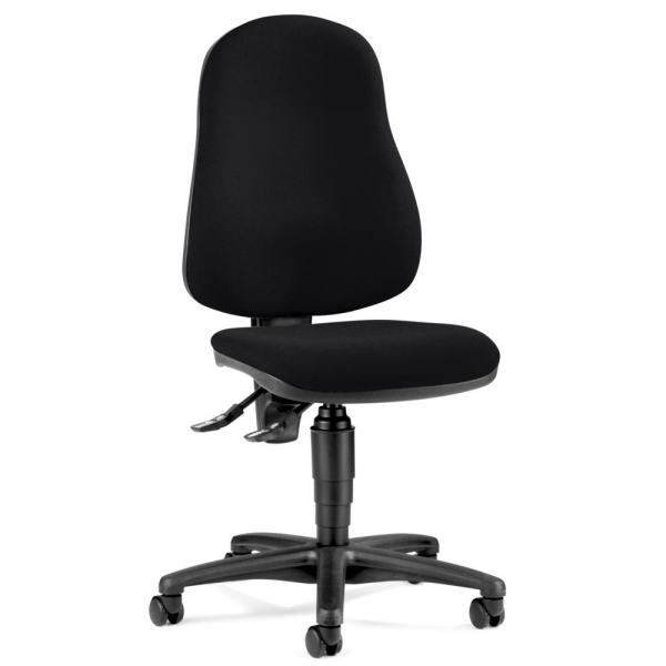 Deskin Bürostuhl BASE ART 60 PRO, schwarz / schwarz, bis 110kg, ohne Kopfstütze  Deskin