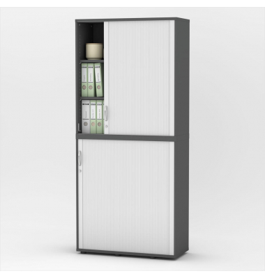 Aufsatzschrank MULTI M pro 333311, abschlie&szlig;bar, 3 OH, anthrazit/alusilber, 100x114x42cm (BxHxT)