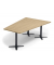 Konferenztisch DUBLIN, 73,5cm (H), 200x80/141cm (BxT), 6 Personen, Trapezform, eiche hell / anthrazit