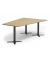 Konferenztisch DUBLIN, 73,5cm (H), 200x80/141cm (BxT), 6 Personen, Trapezform, eiche hell / anthrazit