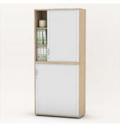Aufsatzschrank MULTI M pro 333312, abschlie&szlig;bar, 3 OH, eiche hell/alusilber, 100x114x42cm (BxHxT)