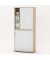 Aufsatzschrank MULTI M pro 333312, abschlie&szlig;bar, 3 OH, eiche hell/alusilber, 100x114x42cm (BxHxT)