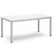 Besprechungstisch 348794, 72cm (H), 160x80cm (BxT), 6 Personen, rechteckig, weiß / silber