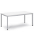 Besprechungstisch BASE-MODUL Q, 72cm (H), 160x80cm (BxT), 6 Personen, rechteckig, wei&szlig; / silber