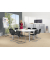 Besprechungstisch 348794, 72cm (H), 160x80cm (BxT), 6 Personen, rechteckig, weiß / silber