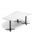 Konferenztisch 330281, 73,5cm (H), 200x80/141cm (BxT), 6 Personen, Trapezform, weiß / anthrazit