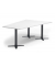 Konferenztisch 330281, 73,5cm (H), 200x80/141cm (BxT), 6 Personen, Trapezform, weiß / anthrazit