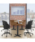 Konferenztisch 330282, 73,5cm (H), 200x80/141cm (BxT), 6 Personen, Trapezform, nussbaum dunkel / anthrazit