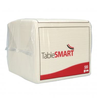 Servietten TableSMART 481712, wei&szlig; / Uni, 1-lagig, 33x33cm