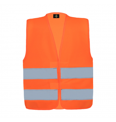 Kinderwarnweste Aarhus, signal-orange, Gr&ouml;&szlig;e XS