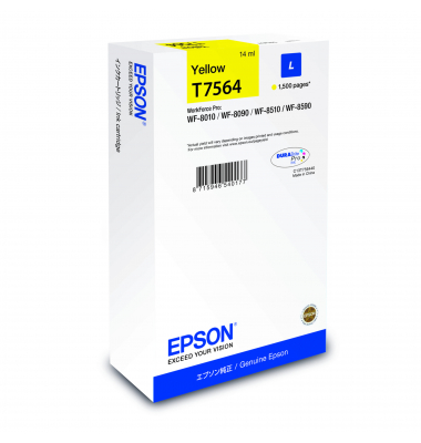 Druckerpatrone T7564L C13T75644N (T7564), gelb, ca. 1500 Seiten
