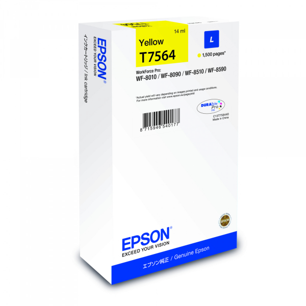 8715946726946 - T7564 - L size - yellow - original - ink cartridge - Tintenpatrone Gelb