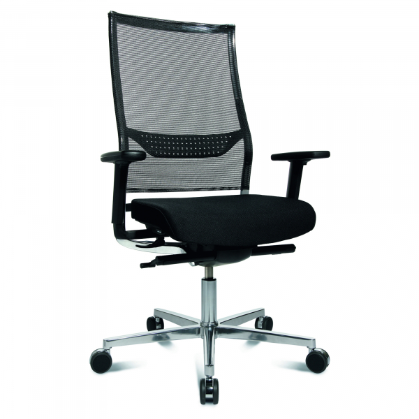 4014296204628 - Bürodrehstuhl NEW ALUART schwarz mit Armlehnen bis 110kg 4014296204628 Topstar