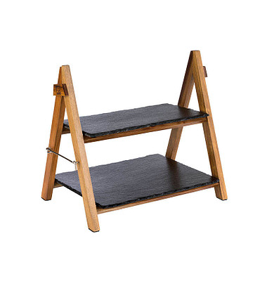 Etagere braun, schwarz 34,0 cm