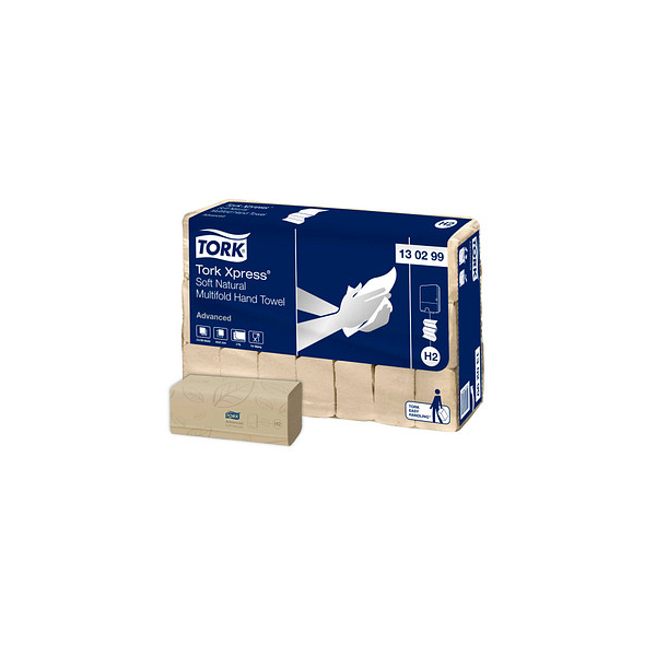 7322541848457 - Tork® Falthandtücher Xpress® Soft Natural Multifold 130299 2-lagig Zickzack-Falzung H2-kompatibel 21 Packungen á 180 Blatt 100 % Recyclingpapier naturfarben 7322541848457 - Tork® Falthandtücher Xpress® Soft Natural Multifold 130299 2-lagig Zickzack-Falzung H2-kompatibel 21 Packungen á 180 Blatt 100 % Recyclingpapier naturfarben