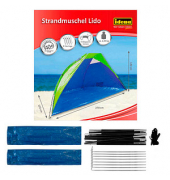 Strandmuschel Lido, schwarz Kunstfaser, Kunststoff