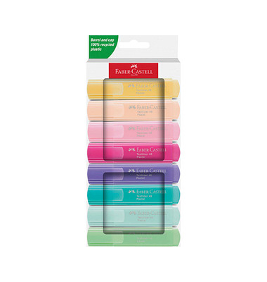 Textmarker TL 46 Pastell, 254658, Etui, 8-farbig sortiert, 1-5mm Keilspitze