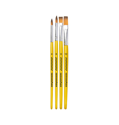 Pinsel-Set Größe 4, 6, 8, 12, 4-teilig