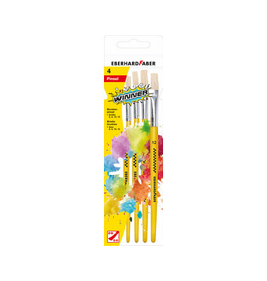 Pinsel-Set Größe 6, 8, 10, 12, 4-teilig