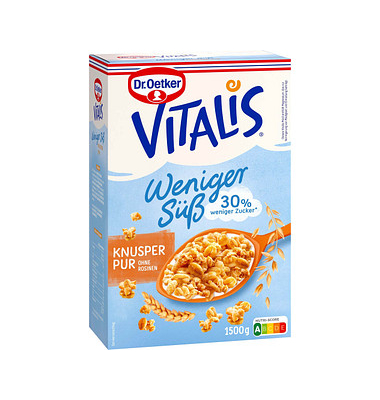 Vitalis Knusper Pur weniger süß Müsli 1,5 kg