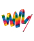 Regenbogen Gymnastikband mehrfarbig