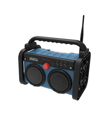 DAB85BL Baustellenradio blau, schwarz