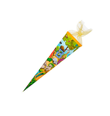 Schultüte Tier-ABC 35,0 cm mehrfarbig