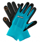 Gartenhandschuhe 42% Polyester, 55% Nitril, 3% Elasthan, Nitrilbeschichtung der Handflächen, Nitrilbeschichtung, anthrazit/türki