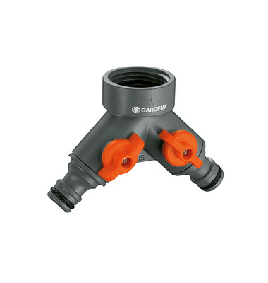 Wasserverteiler für Gartenschlauch 2-Wege