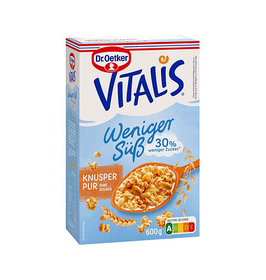 Vitalis Knusper Pur weniger süß Müsli 600,0 g