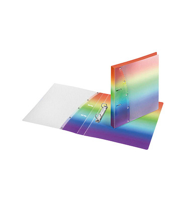 Ringbuch Rainbow 1141404, A4 20mm Ring-Ø Polypropylen (PP) Regenerat~Farbe|Motiv|~