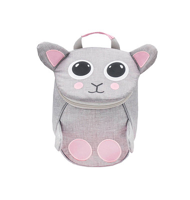 Kindergartenrucksack Mini Animals MS Mouse Kunstfaser grau