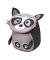 Kindergartenrucksack Mini Animals Raccoon Kunstfaser grauschwarz