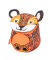 Kindergartenrucksack Mini Animals Tiger Kunstfaser orangeschwarz