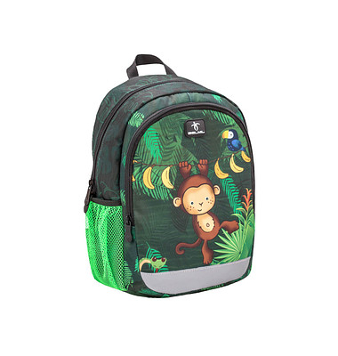 Kindergartenrucksack Kiddy Plus Star Jungle 2020 Kunstfaser grün