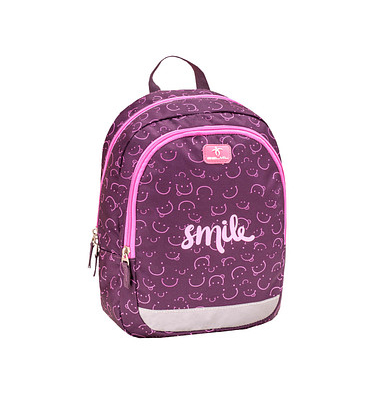 Kindergartenrucksack Kiddy Pink Smile Kunstfaser pink