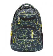 Schulrucksack Infinity Stripes Green Kunstfaser grünhellgrün