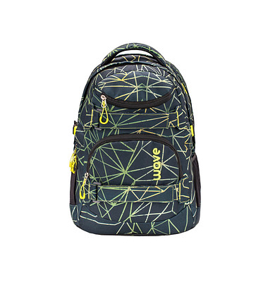 Schulrucksack Infinity Stripes Green Kunstfaser grünhellgrün