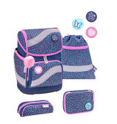 Schulranzen-Set Smarty Amazing Polka Kunstfaser blau