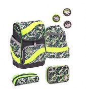 Schulranzen-Set Smarty Dinosaurs Neon Kunstfaser grün